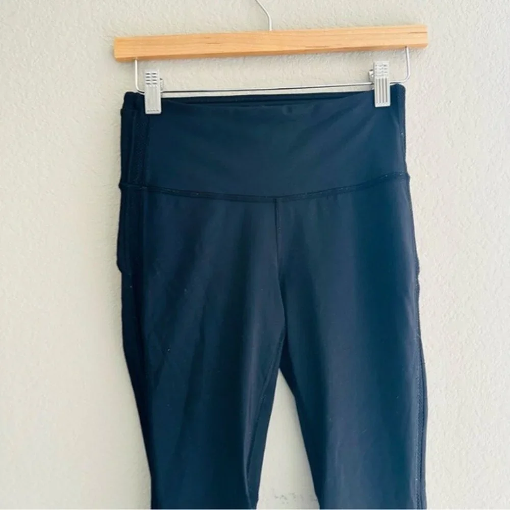 Lululemon Black HIT IT Cropped Leggings T60416 Size 4 High Waisted Pocket, Jelly - Picture 6 of 11